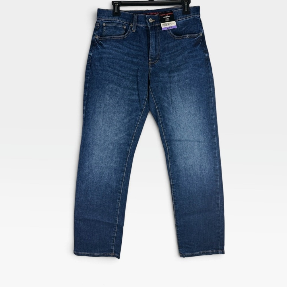 Lucky Brand Jeans 223 Straight Mens 30x29 Dark Blue Stretch Denim NWT